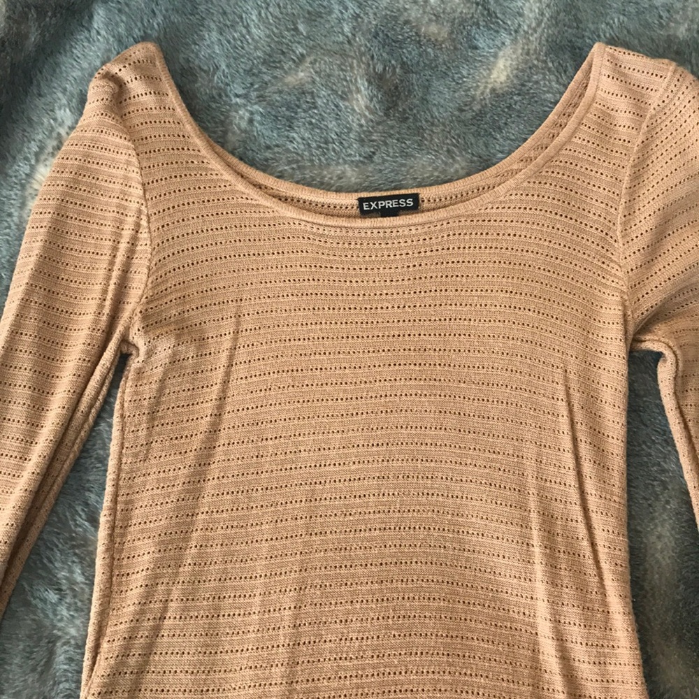 Express long sleeved fitted top